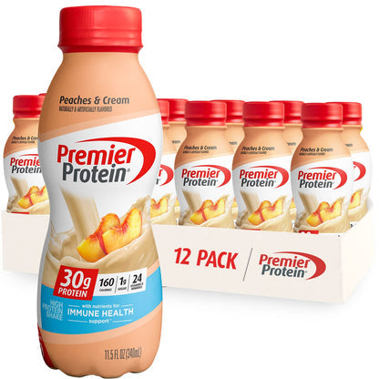 Premier Protein Shake, Cookie Dough, 30g Protein 1g Sugar 24 Vitamins Minerals Nutrients to Support Immune Health, 11.5 fl oz (Pack of 12)